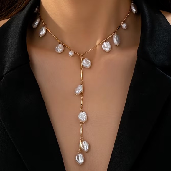 Anthropologie Jewelry - Pearl Drop Necklace #2305